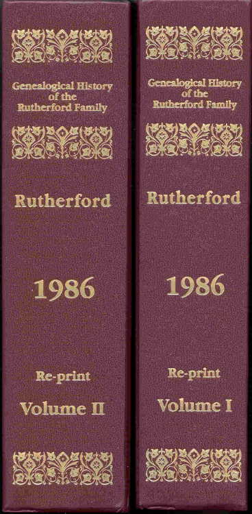 Genealogical History of the Rutherford Family Books